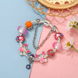Pink Cartoon Charms Bracelets For Women Children