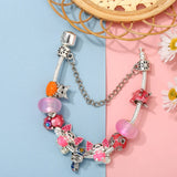 Pink Cartoon Charms Bracelets For Women Children