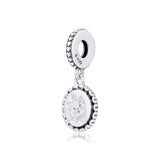 Pink Cat Lady Dangle Charm 925 Silver Beads