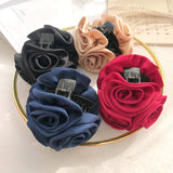 Pink Coffee Red Flowers Hair Claws Jaw Clips for Women