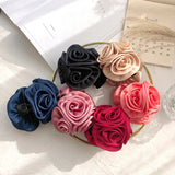 Pink Coffee Red Flowers Hair Claws Jaw Clips for Women