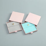 Pink Cotton Bag Paper Jewelry Box Sets Wedding Christmas Earrings Rings Display