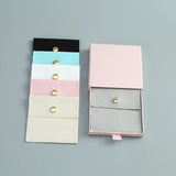 Pink Cotton Bag Paper Jewelry Box Sets Wedding Christmas Earrings Rings Display