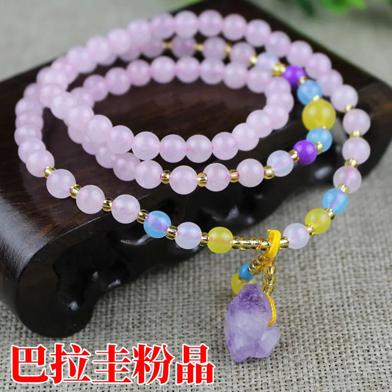 Pink Crystal Bracelet Three Circles Girl Jewelry
