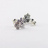 Pink Daisy Blossom Earrings Stud 925 Sterling Silver Jewelry For Woman