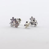 Pink Daisy Blossom Earrings Stud 925 Sterling Silver Jewelry For Woman