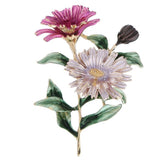 Pink Daisy Bouquet Enamel Brooches Metal Flowers Weddings Banquet Brooch Pins
