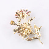 Pink Daisy Bouquet Enamel Brooches Metal Flowers Weddings Banquet Brooch Pins