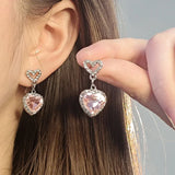 Pink Diamond Love Zircon Necklace Set