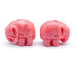 Pink Elephant Coral Beads For Jewelry Making 20x16mm