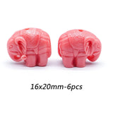 Pink Elephant Coral Beads For Jewelry Making 20x16mm
