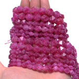 Pink Faceted Tourmaline Beads 15'' 6/8/10mm