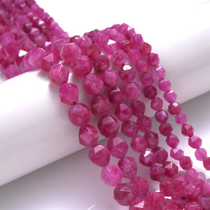 Pink Faceted Tourmaline Beads 15'' 6/8/10mm