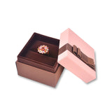 Pink Jewelry Box Packaging with Silk Bow Ribbon