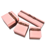 Pink Jewelry Box Packaging with Silk Bow Ribbon