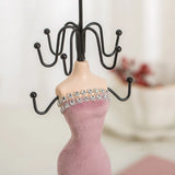 Pink Fishtail Skirt Mannequin Jewelry Organizer Rack Display Stand