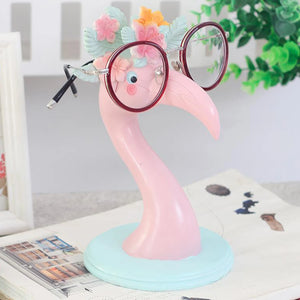 Pink Flamingo Eyeglass Holder Display Stand