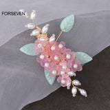 Pearl Flower Hair Pins Clips Women Girls Headpieces Hairgrips