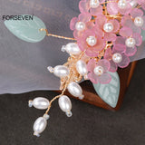 Pearl Flower Hair Pins Clips Women Girls Headpieces Hairgrips