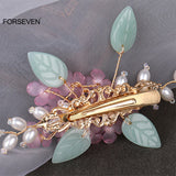 Pearl Flower Hair Pins Clips Women Girls Headpieces Hairgrips