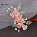 Pearl Flower Hair Pins Clips Women Girls Headpieces Hairgrips