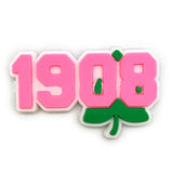Pink Green Greek Style Plastic Shoe Buckle Flower Charm