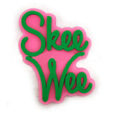 Pink Green Greek Style Plastic Shoe Buckle Flower Charm