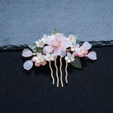 Pink Ancient Style Hair Comb Hairpin Set for Women