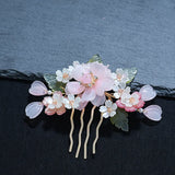 Pink Ancient Style Hair Comb Hairpin Set for Women