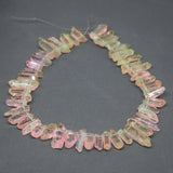 Pink Healing Crystal Quartz Beads Choker Pendant