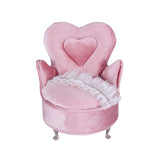 Pink Heart Chair Jewelry Box Mini Furniture Display Organizer