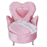 Pink Heart Chair Jewelry Box Mini Furniture Display Organizer