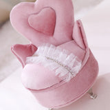 Pink Heart Chair Jewelry Box Mini Furniture Display Organizer