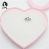 Pink Heart Ring Box 12 Slots Jewelry Storage Case Holder
