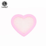 Pink Heart Ring Box 12 Slots Jewelry Storage Case Holder