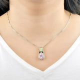 Heart Shape Fire Opal Pendant Necklace