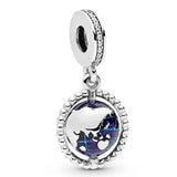 Hot Air Balloon Globe Palm Tree Silver Charm for Bracelet DIY Jewelry