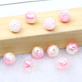 Pink Pearls Balls Round 8mm 50pcs Acrylic Beads DIY Key Chain Accessories