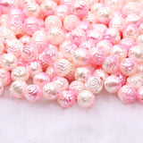 Pink Pearls Balls Round 8mm 50pcs Acrylic Beads DIY Key Chain Accessories