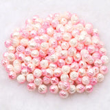 Pink Pearls Balls Round 8mm 50pcs Acrylic Beads DIY Key Chain Accessories