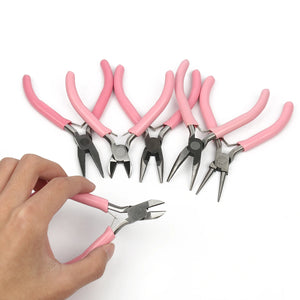 Pink Jewelry Pliers Stainless Steel End Cutting Wire Pliers
