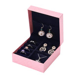 Pink Jewelry Storage Box Ring Necklace Pendant Earrings Bracelet Gift Wrapping