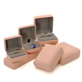Pink Leather Jewelry Organizer Ring Box Necklace Storage Case Display