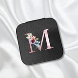 Pink Letter Jewelry Boxes Travel Organizer Display Case Earrings Necklace