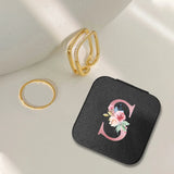 Pink Letter Jewelry Boxes Travel Organizer Display Case Earrings Necklace