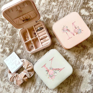Pink Letter Print Jewelry Box Mystery Ring Box