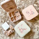 Pink Letter Print Jewelry Box with Mystery Ring Box