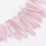 Pink Green Dyed Stone Quartz Chips Beads for DIY Jewelry Making