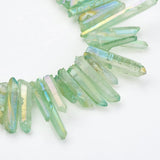 Pink Green Dyed Stone Quartz Chips Beads for DIY Jewelry Making