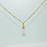 Pink Gemstone Square Pendant Small Pyramid Rose Crystal Quartz Necklace